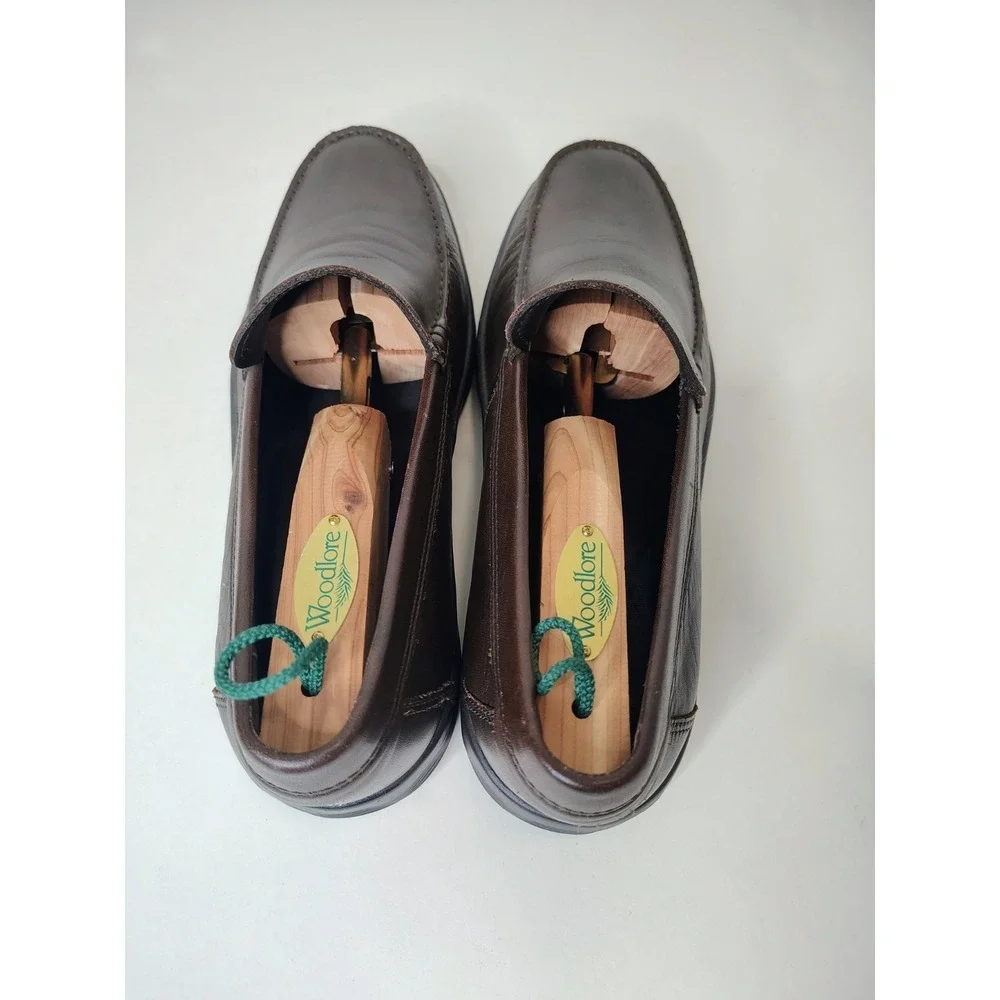 Ecco Loafers Mens SZ EU 43 US 9-9.5 Brown S-Lite Moc Leather Comfort Casual Shoe